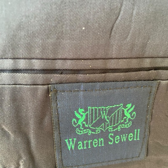 Vintage Warren Sewell Blazer Mens 46 Navy Blue Gold Buttons Suit Jacket - Picture 8 of 11